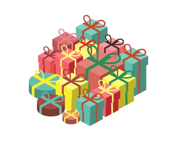 Pile Gift Box Party Decoration — Stockový vektor