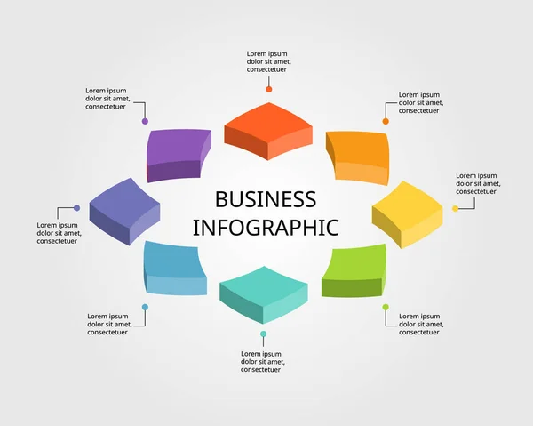 Step Chart Template Infographic Presentation Element — Vetor de Stock