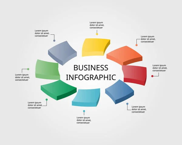 Step Chart Template Infographic Presentation Element — стоковый вектор