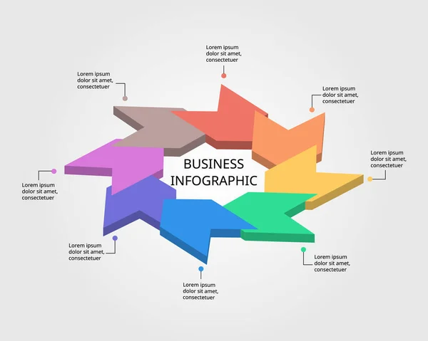 Step Chart Template Infographic Presentation Element — стоковый вектор