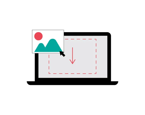 Las Interfaces Arrastrar Soltar Permiten Las Aplicaciones Usar Funciones Arrastrar — Archivo Imágenes Vectoriales