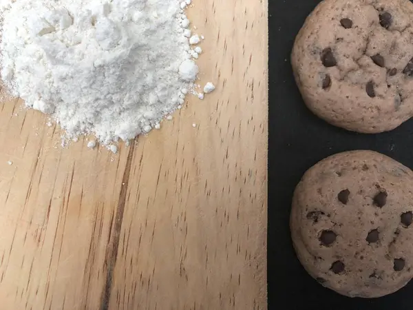 Galletas Artesanales Con Cinceles Chocolate Añadidas — Foto de Stock