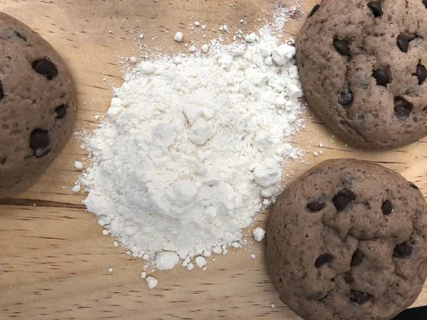 Cookies Artesanais Com Chismas Chocolate Adicionados — Fotografia de Stock