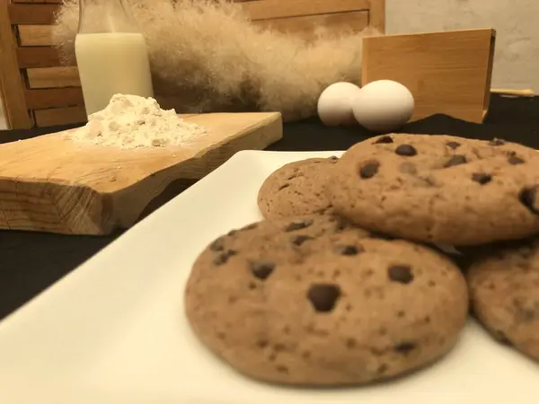 Biscotti Artigianali Con Natale Cioccolato Aggiunto — Foto Stock