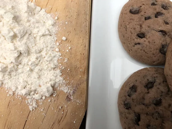 Biscuits Artisanaux Avec Des Chismas Chocolat Ajouté — Photo