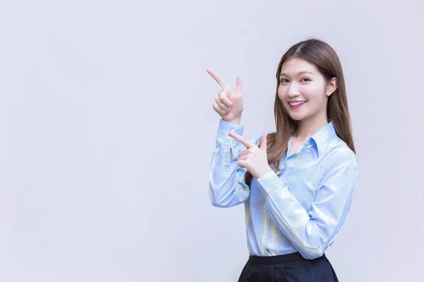 Aziatisch Professioneel Bedrijf Vrouw Die Heeft Lang Haar Met Een — Stockfoto