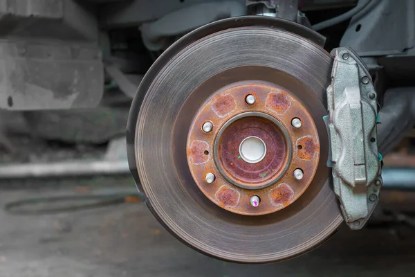 Maintenance Repair Cleaning Disc Brake Asbestos Brake Pads Part Car — Zdjęcie stockowe