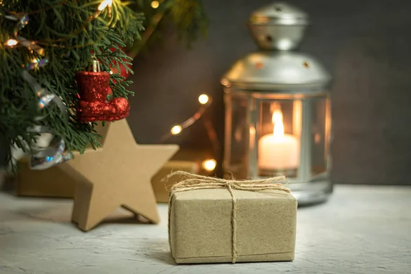 Ano Novo Fundo Natal Com Espaço Cópia Composição Ano Novo — Fotografia de Stock