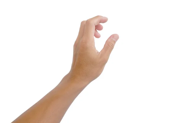 Hand Asian Man Gesture White Background — Stock Photo, Image