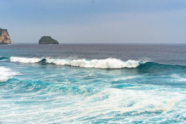 Doğal arka plan, okyanustaki dalgalar.