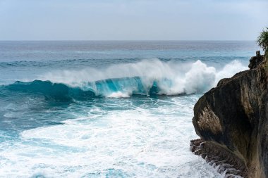 Doğal arka plan, okyanustaki dalgalar.