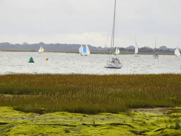 Sudaki yatlar alçak gelgitte