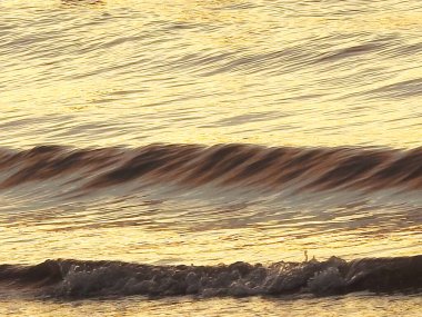 Deniz dalgalarının yakın görüntüsü