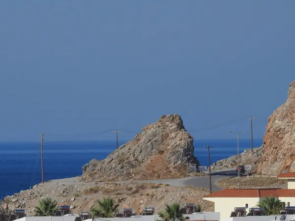 Blick Von Der Straße Auf Rhodos Auf Die Großen Felsen — Stockfoto