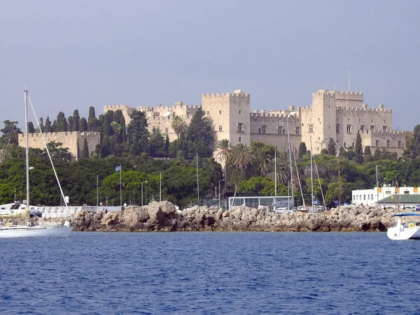 Rodos Turistik Bölgelerine Bakış — Stok fotoğraf