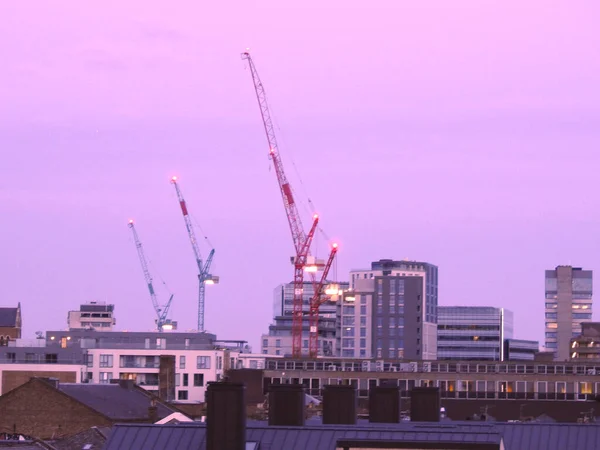 Buildings Roofs Buildings Visible Cranes London — стокове фото