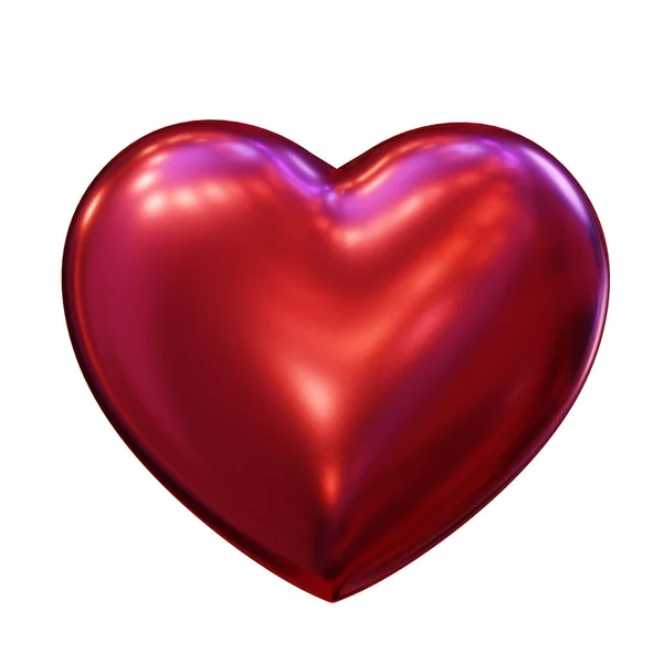 Three Dimensional Shiny Heart Symbol Illustration — Stock Photo, Image