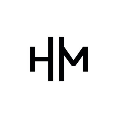 HM harfi simetrik logo