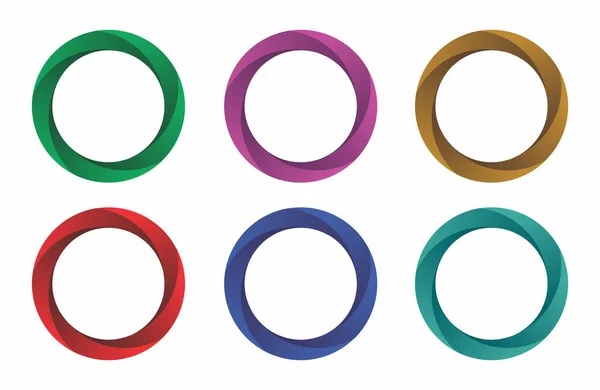 Circle Shape Different Colors — Stock Vector