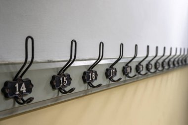 Old authentic coat rack in a historic building in the Netherlands