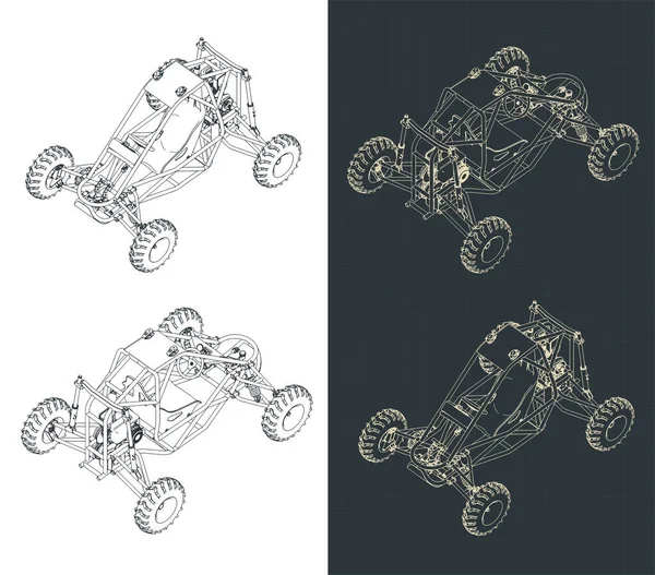 Böceğin izometrik planlarının biçimlendirilmiş vektör çizimi