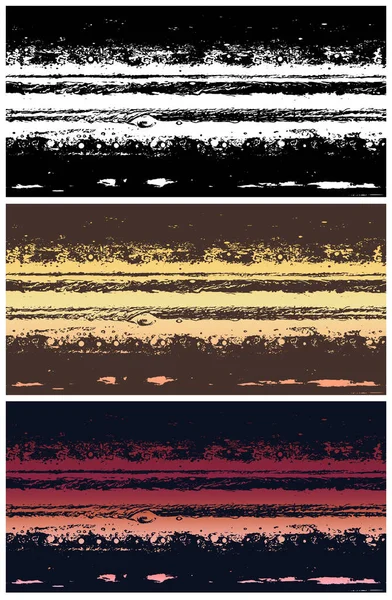 Gestileerde Vector Illustraties Van Jupiter Planeet Textuur — Stockvector