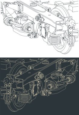 Demiryolu aracının biçimlendirilmiş vektör illüstrasyonuName