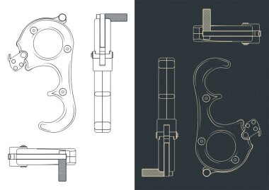 Okçuluk salınımının planlarının biçimlendirilmiş vektör çizimi