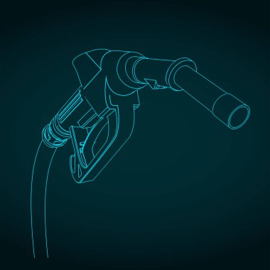 Stylized vector illustration of drawing of gasoline pistols