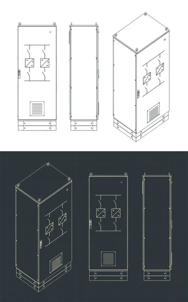 Ilustraciones Vectoriales Estilizadas Planos Estabilizador Alto Voltaje — Vector de stock