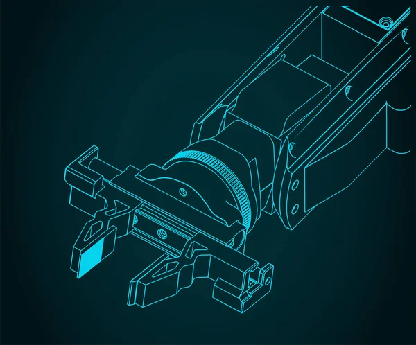 Stylizowane Ilustracje Wektorowe Ramienia Robota Bliska — Wektor stockowy