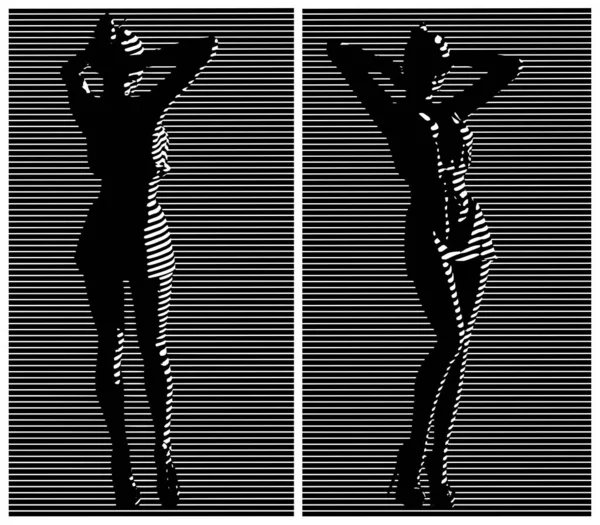 Illustrations Vectorielles Stylisées Une Belle Fille Robe Légère — Image vectorielle