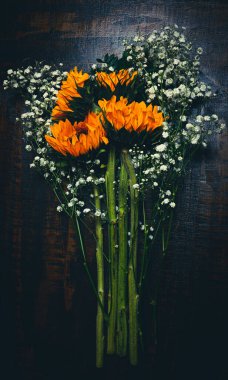 Sun flowers In the summer