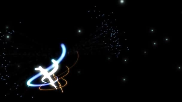 Laser Acenando Futurista Movimento Fundo Wih Abstrato Partícula Animação — Vídeo de Stock