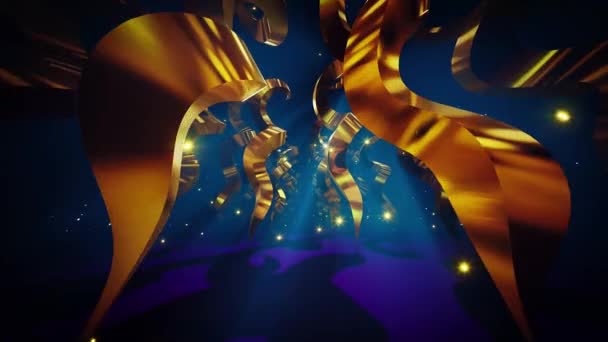 Láser Ondeando Futurista Movimiento Fondo Wih Animación Partículas Abstractas — Vídeo de stock