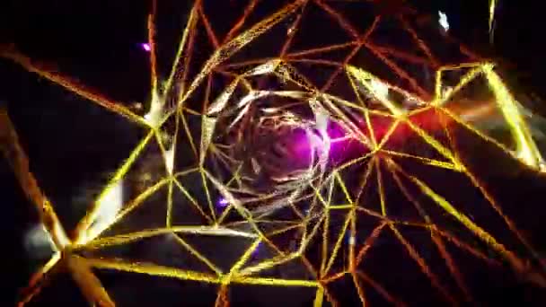Láser Ondeando Futurista Movimiento Fondo Wih Animación Partículas Abstractas — Vídeo de stock