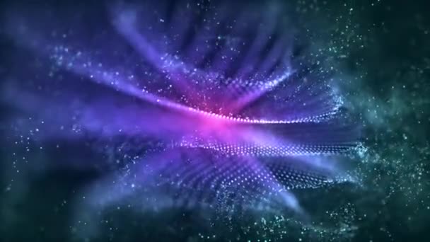 Abstract Fractal Futuristic Dynamic Background — Stockvideo