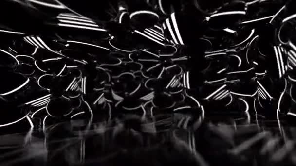 Abstrakt Fraktal Futuristisk Dynamisk Bakgrund — Stockvideo