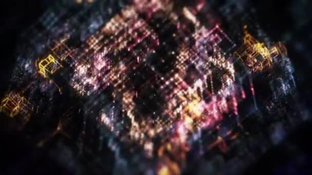 Abstract Fractal Futuristic Dynamic Background — Stock video