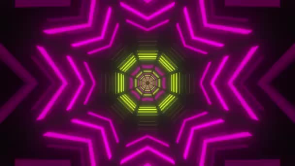 Abstract Fractal Futuristic Dynamic Background — Video Stock