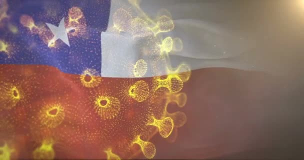 Laser Mává Futuristický Pohyb Pozadí Abstraktní Částice Animace — Stock video