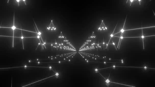 Laser Fluturând Futurist Mișcare Fundal Wih Animație Particulă Abstractă — Videoclip de stoc