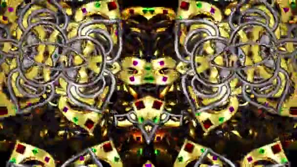 Красивый Градиент Движущийся Абстрактная Фрактальная Текстура Разноцветный Фон — стоковое видео