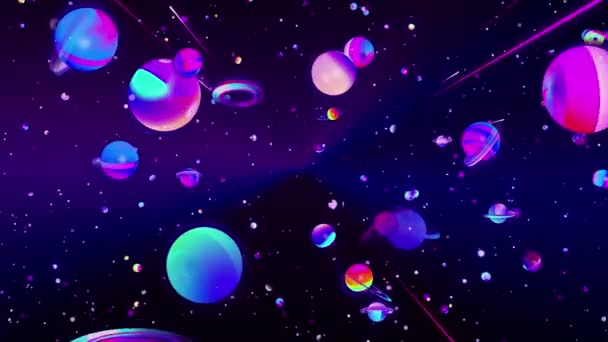 Bonito Gradiente Movimento Abstrato Fractal Textura Multicolorido Fundo — Vídeo de Stock