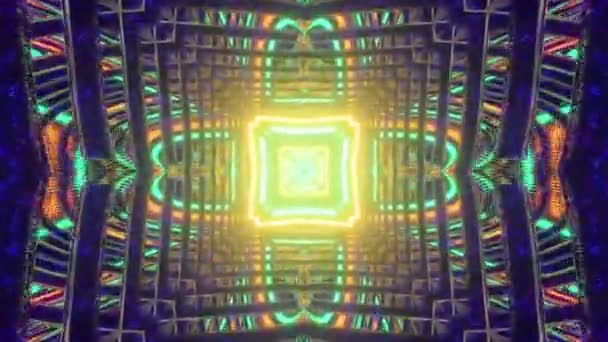 Mooie Gradiënt Bewegende Abstracte Fractal Textuur Veelkleurige Achtergrond — Stockvideo