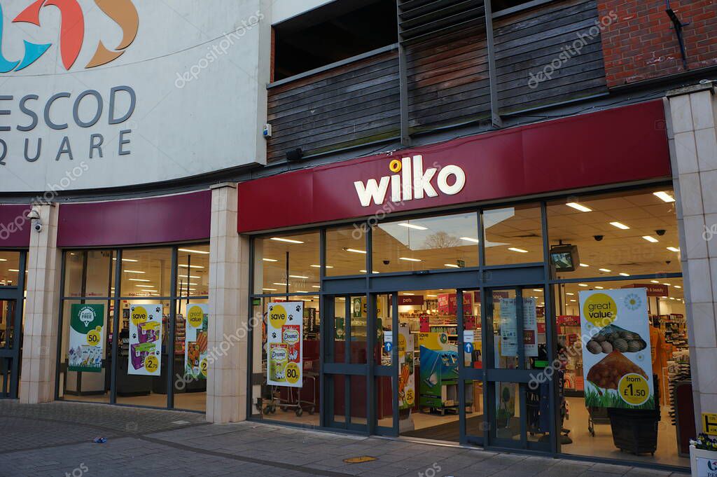 Entrance of Wilko which was one of the few store chains allowed to open in the COVID-19 lockdown. Boston Lincolnshire UK