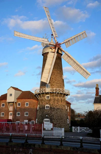 Maude Foster Windmill Sundown Boston Lincolnshire Royalty Free Stock Obrázky