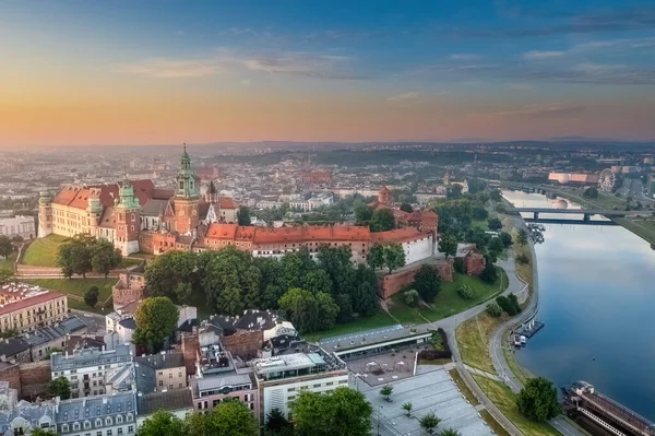 Wawel Vistula River Sunny Morning Krakow Poland — Stock Photo, Image