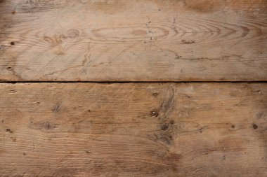 Çerçeve arka plan dokusu olarak çizik ve lekeli rustik ahşap tahtalar, boşluğu kopyala