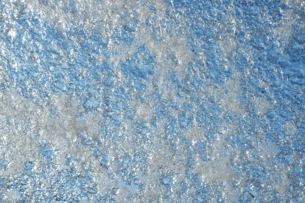 Hielo Congelado Vidrio Del Parabrisas Coche Contra Cielo Azul Textura —  Fotos de Stock